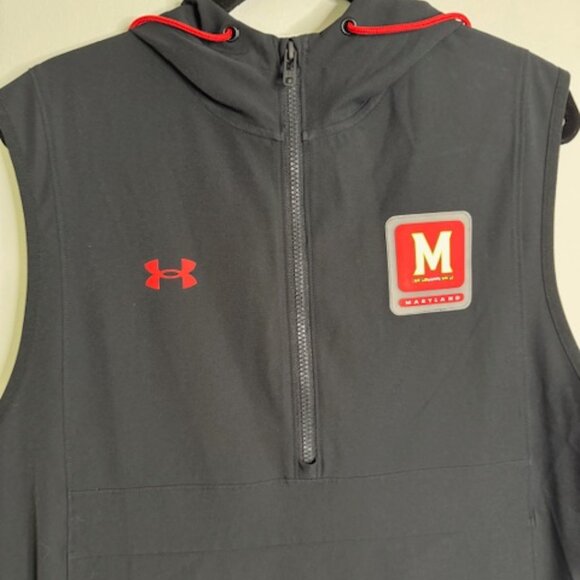 Under Armour Men's Hooded Vest University of Maryland Terrapins Size Medium - Picture 3 of 6